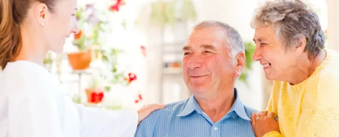 Senior couple experience personalized care in assisted living at Asbury Place Steadman Hill in Kingsport Tennessee